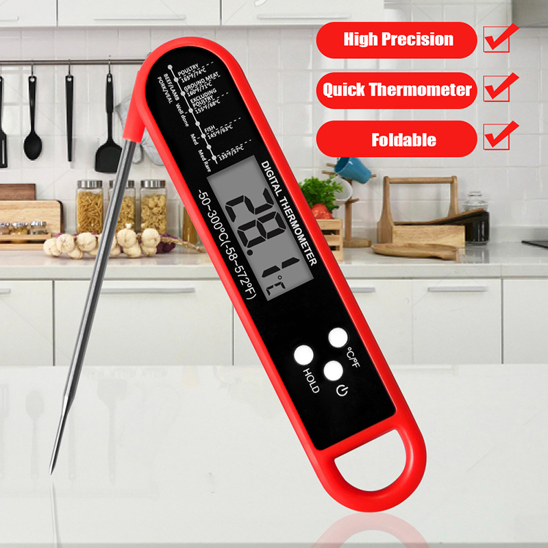 Thermometer Digital - Termómetro digital plegable para carne, termómetro