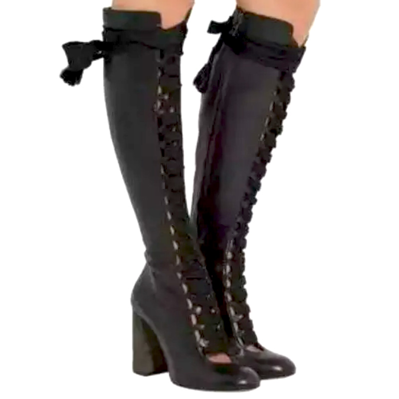 Bandage - Botas hasta la rodilla con cordones