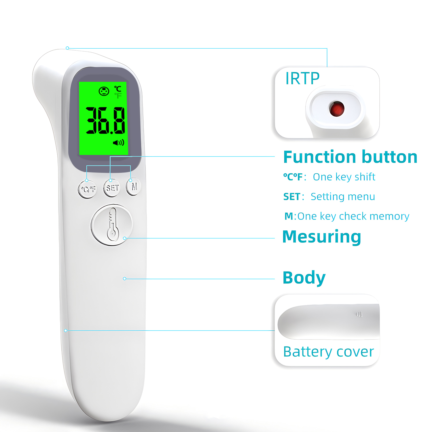 Termómetro Digital infrarrojo  - Pulse Oximeter reseña y precio