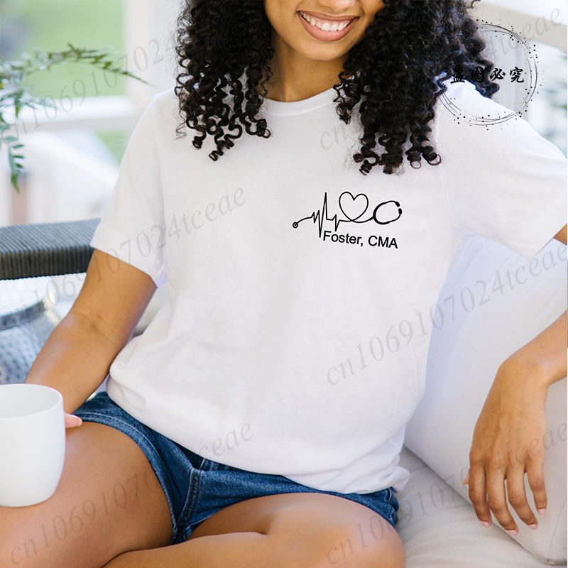 Camiseta de enfermera con nomb - Stethoscope reseña y precio