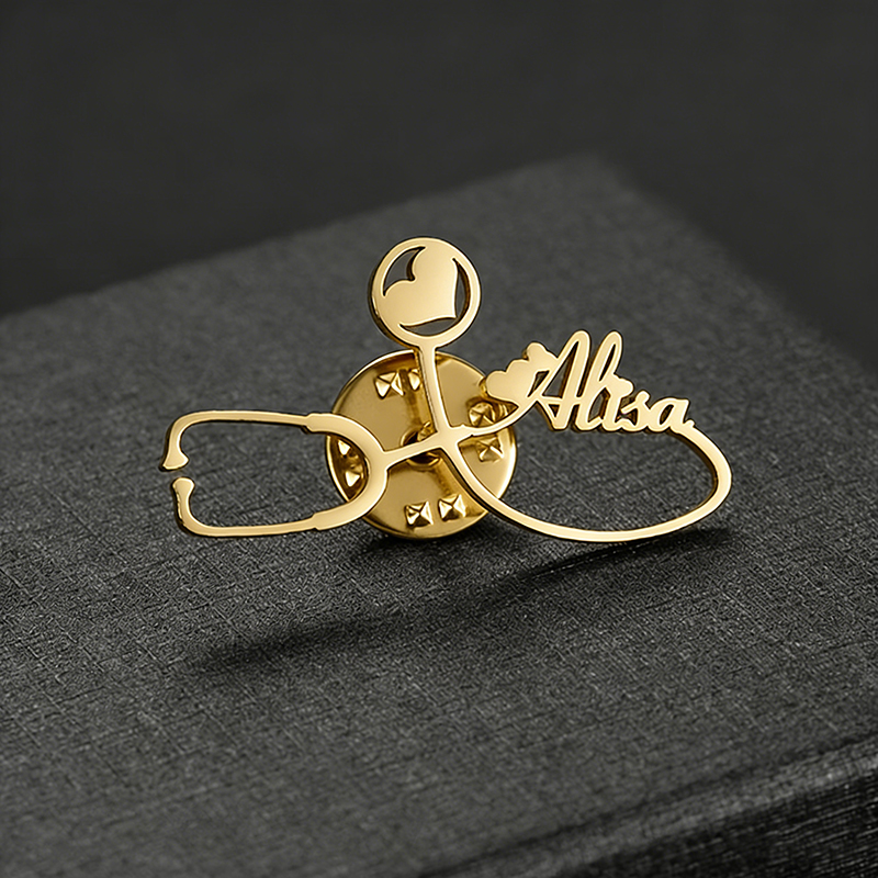 Broche Personalizado con Nombr - Stethoscope reseña y precio