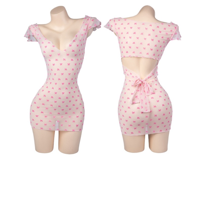 Vestido transparente de tul ro - Bandage reseña y precio