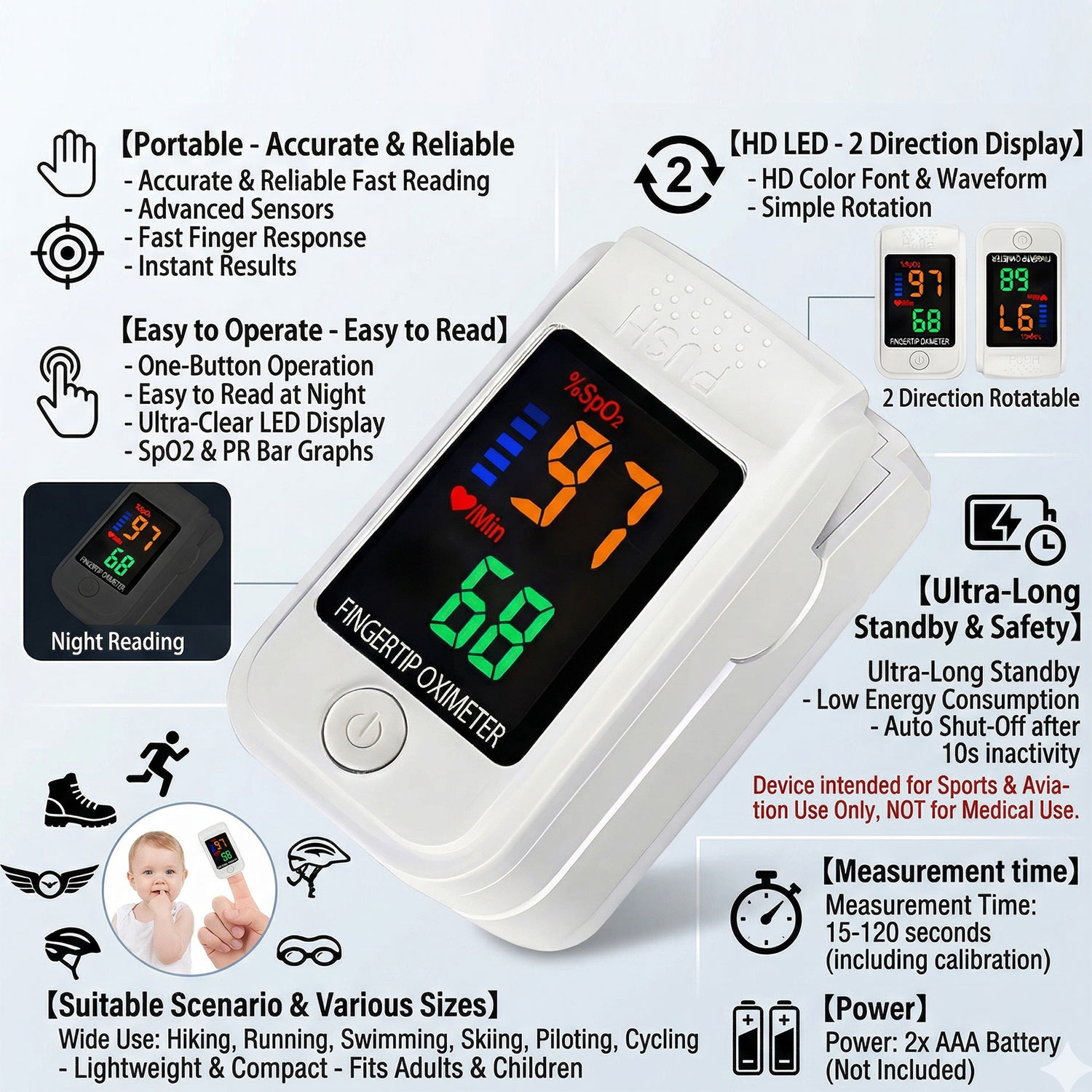 Termómetro electrónico infrarr - Pulse Oximeter reseña y precio
